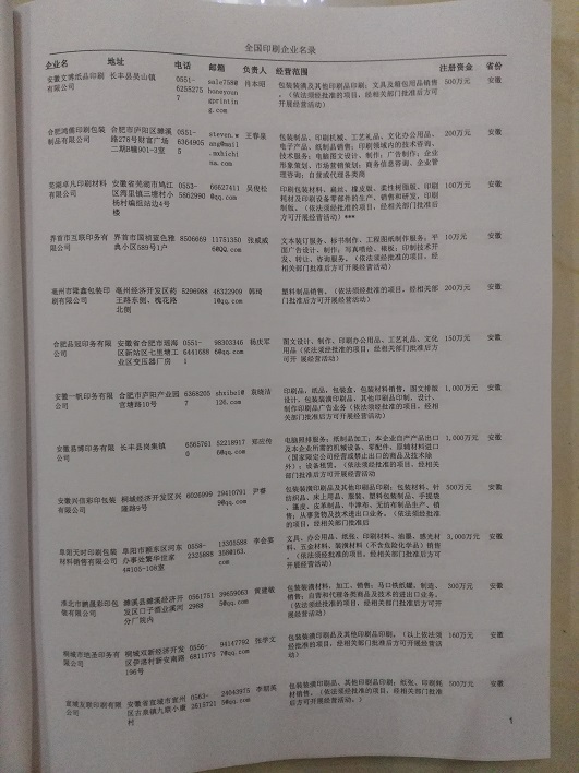 中國印刷企業(yè)黃頁可開展精準(zhǔn)營銷，電話營銷、郵件營銷、傳真營銷等等多管齊下，圓您銷售冠軍夢