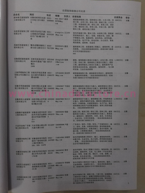 中國(guó)裝飾裝修企業(yè)黃頁(yè)可開(kāi)展精準(zhǔn)營(yíng)銷，電話營(yíng)銷、郵件營(yíng)銷、傳真營(yíng)銷等等多管齊下，圓您銷售冠軍夢(mèng)
