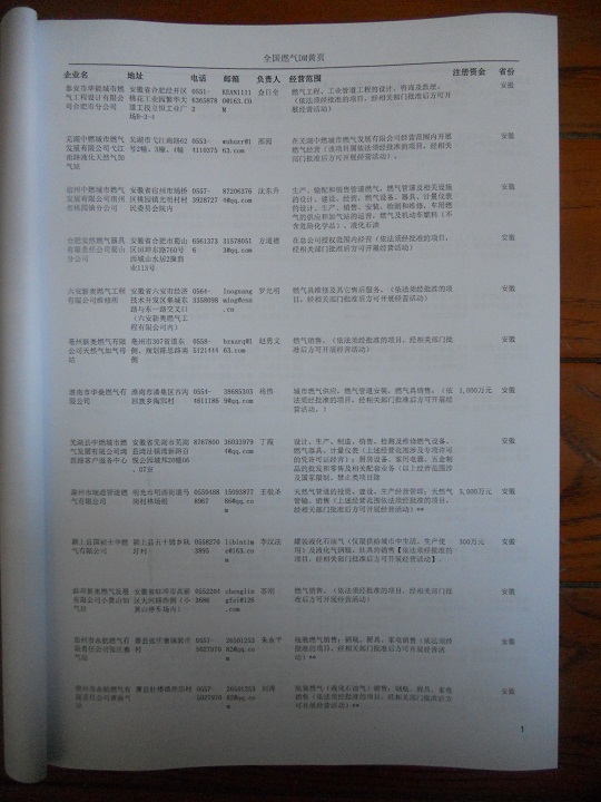 中國燃?xì)馄髽I(yè)黃頁可開展精準(zhǔn)營銷，電話營銷、郵件營銷、傳真營銷等等多管齊下，圓您銷售冠軍夢